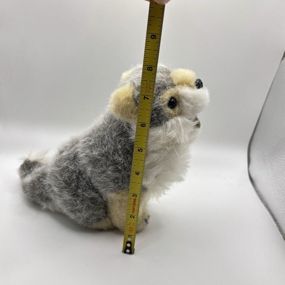 Defenders Of Wildlife Howling Wolf Pup 8” Plush Stuffed Animal Dog Puppy Gray - Picture 12 of 13
